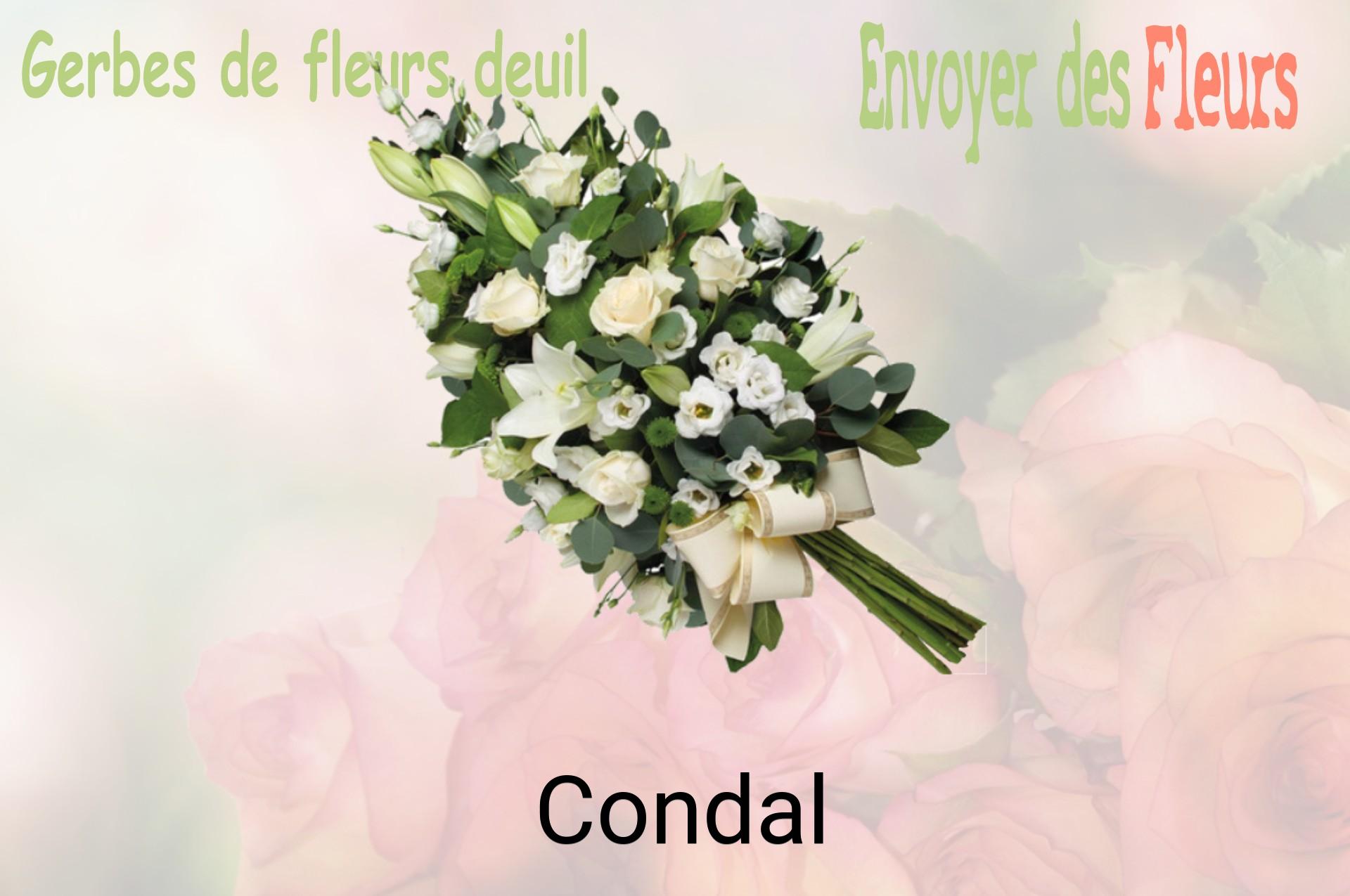 Gerbe de fleurs de deuil livrée à Condal